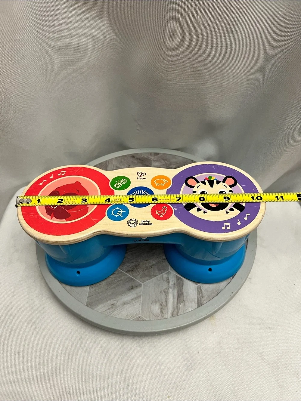 Baby Einstein Hape Upbeat Tunes Magic Touch Wooden Drum Musical Toy